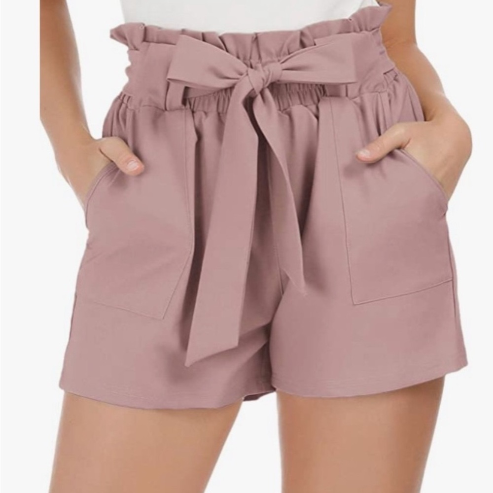 GRACE KARIN Women Summer Casual Shorts with Pockets Bowknot Tie Waist